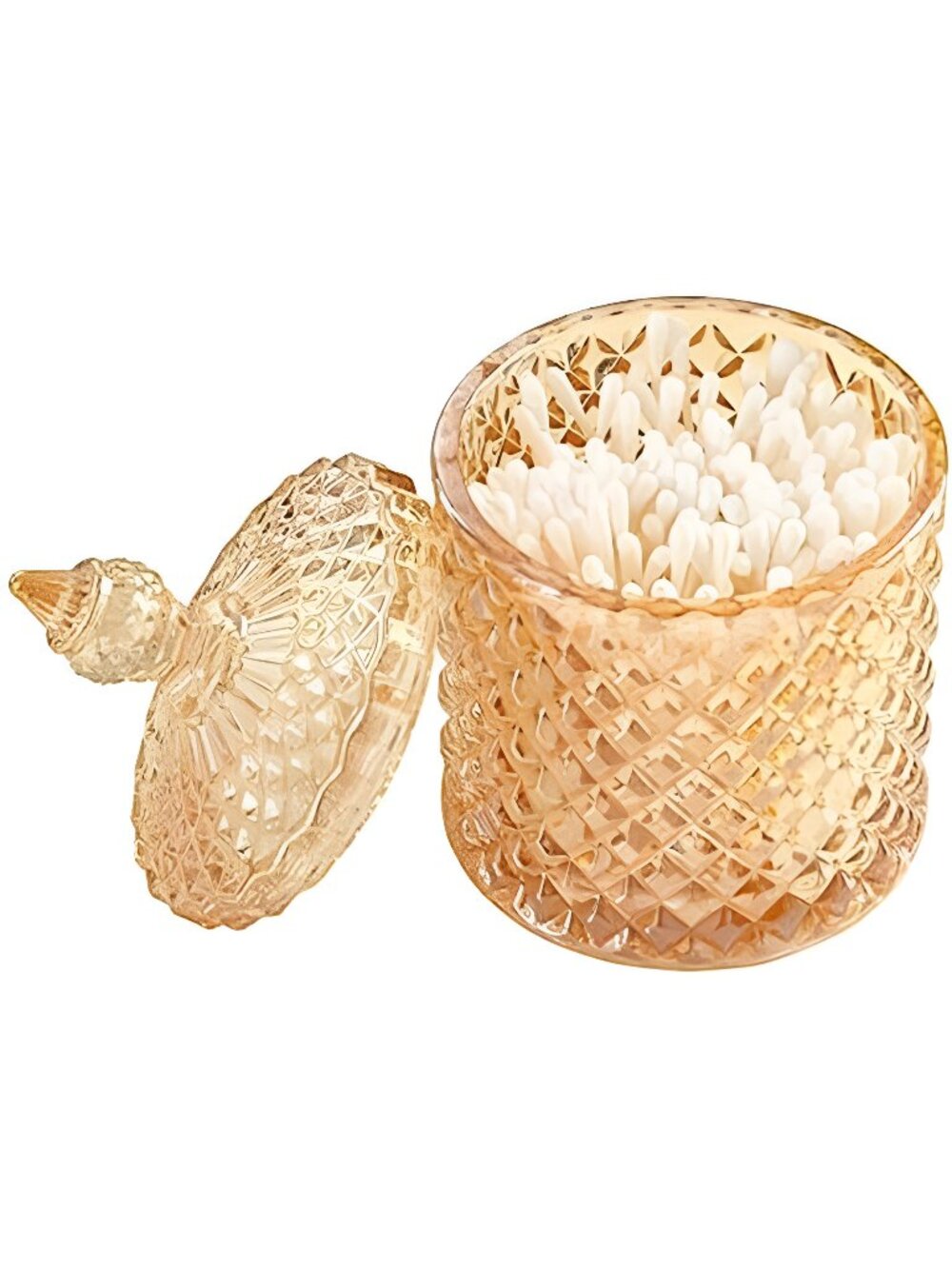 Home Decorative Jar Holder Dispenser Glass Storage Container Bathroom 10 oz